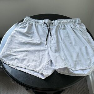 Men's Legends Athletic White Shorts with Drawstring